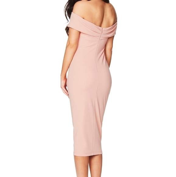 Nookie Athena Off Shoulder Midi Blush - Picture 3 of 6